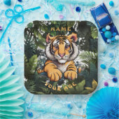 Assiettes En Carton Bébé mignon Lion enfants (Fête)