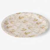 Assiettes En Carton Bébé mignon Motif d'aquarelle rose (Angle)