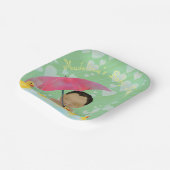 Assiettes En Carton Bébé mignon Pluie Caoutchouc Baby shower parapluie (Angulaire)