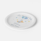 Assiettes En Carton Bébé mignon renard et ballons (Angle)