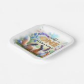 Assiettes En Carton Bébé mignon renard sauvage un anniversaire (Angulaire)