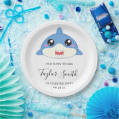 Assiettes En Carton Bébé mignon requin Anniversaire Fête Invitation (Fête)