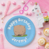 Assiettes En Carton Bébé mignon wombat personnalisées dessin animé ann (Fête)