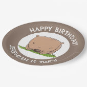 Assiettes En Carton Bébé mignon wombat personnalisées dessin animé ann (Angle)