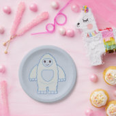 Assiettes En Carton Bébé mignon Yeti (Fête)
