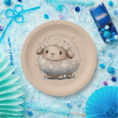 Assiettes En Carton Bébé mouton (Fête)