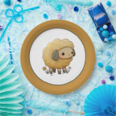 Assiettes En Carton Bébé mouton (Fête)