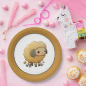 Assiettes En Carton Bébé mouton (Fête)