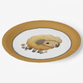 Assiettes En Carton Bébé mouton (Angle)