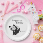Assiettes En Carton Bébé panda (Fête)