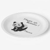 Assiettes En Carton Bébé panda (Angle)