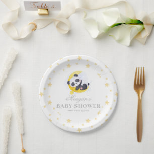 Assiettes En Carton Bébé Panda Brunch Baby shower Plaques en papier