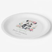 Assiettes En Carton Bébé Panda Peonies Baby shower Jungle (Angle)