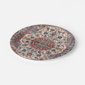 Assiettes En Carton Bébé perse fin Bleu Tan rouge  (Angle)