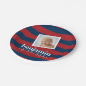 Assiettes En Carton Bébé photo et anniversaire mignon garçon Motif ray (Angle)