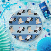 Assiettes En Carton Bébé Police Officier Cop Voiture Custom Papier Pla (Fête)