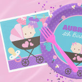 Assiettes En Carton Bébé Poupée Anniversaire Personnalisé Plaques de p