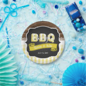 Assiettes En Carton Bébé Q Douche Plaque en papier - Jaune (Fête)