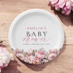 Assiettes En Carton Bébé rose Floral En Fleur Baby shower Fille<br><div class="desc">Améliorez votre baby shower grâce à nos plaques en papier pour filles "Baby In Bloom" à fleurs roses! Dotées d'un joli design floral rose, ces assiettes sont parfaites pour célébrer l'arrivée d'une petite fille. Conçus à partir de matériaux durables et de haute qualité, ils sont conçus pour traiter les collations...</div>