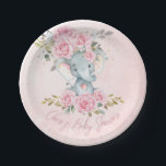 Assiettes En Carton Bébé rose floral mignon Eléphants Twins Baby showe<br><div class="desc">Personnalisez facilement et rapidement cette mignonne petite fille en papier baby shower d'éléphant à fleurs avec votre propre libellé. Cliquez simplement sur le bouton Modifier à l'aide des outils de conception pour modifier davantage le texte, le libellé, le style de police, la taille de police, la couleur de police, ajouter...</div>