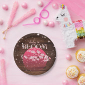 Assiettes En Carton Bébé rustique en fleur Sakura cerise en fleurs (Fête)