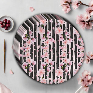 Assiettes En Carton Bébé Shower Fleurs de Cerisier Sakura Spring