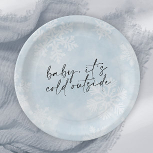 Assiettes En Carton Bébé simple Il fait froid à l'extérieur du Baby sh