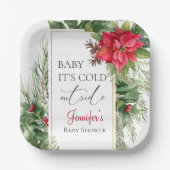 Assiettes En Carton Bébé son Baby shower froid à l'extérieur de l'hive (Recto)