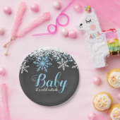 Assiettes En Carton Bébé son froid dehors neige Baby shower garçon d'h (Fête)