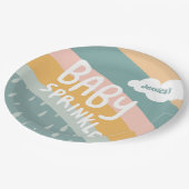 Assiettes En Carton BÉBÉ SPRINKLE Cute Nuages Rainbow Pastel Custom (Angle)