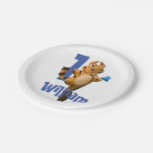 Assiettes En Carton Bébé Tiger Plaid Première Anniversaire Classique (Angle)