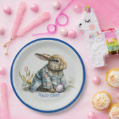 Assiettes En Carton Bébé vintage Lapin de Pâques (Fête)
