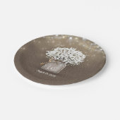 Assiettes En Carton Bébé's Breath Mason Jar Rustic Burlap Mariage (Angle)