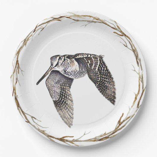 Assiettes En Carton Bécasse (Devant)