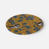 Assiettes En Carton Bécasseaux sur les branches de bleuets (Angle)