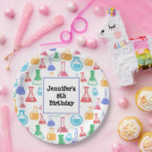 Assiettes En Carton Béchers et flacons Fun Science Motif Anniversaire (Fête)