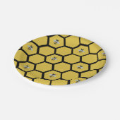 Assiettes En Carton Bee Beehive Yellow Paper Plate (Angle)