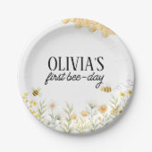 Assiettes En Carton Bee Birthday (Devant)