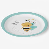 Assiettes En Carton Bee Mine Bumblebee Jaune Noir (Angle)