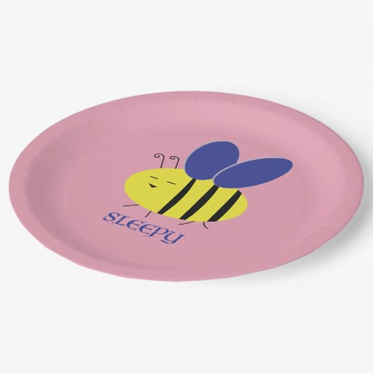 Assiettes En Carton Bee Sleepy (Angle)