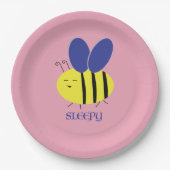 Assiettes En Carton Bee Sleepy (Devant)