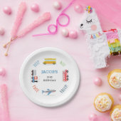 Assiettes En Carton Beep Vroom Woo Avion2b Plaques papier (Fête)