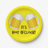 Assiettes En Carton Beer O'Clock Funny BBQ Party Plaques de buffet (Devant)