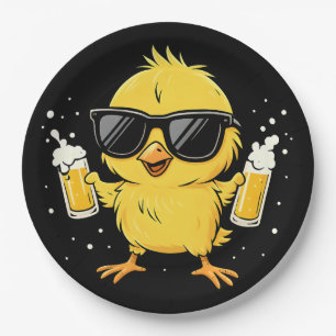 Assiettes En Carton Beer Time Madafakas Drôle Mème Duck Goose Retro