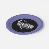 Assiettes En Carton Beetlejus | Vapeur de sable enroulé sur le logo Be (Angle)