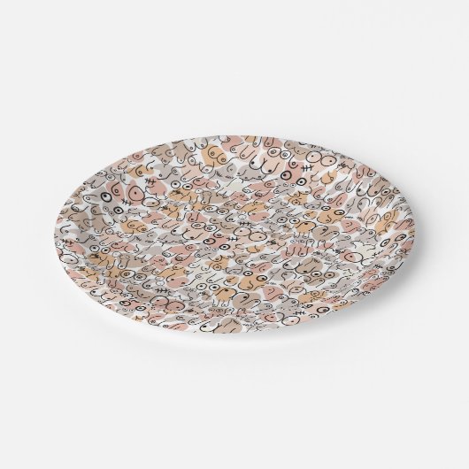 Assiettes En Carton beige (Angle)