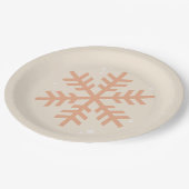 Assiettes En Carton Beige de Noël (Angle)