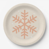 Assiettes En Carton Beige de Noël (Devant)