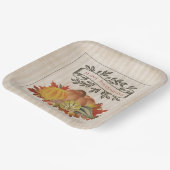 Assiettes En Carton Beige Thanksgiving Citrouilles et Squash (Angulaire)