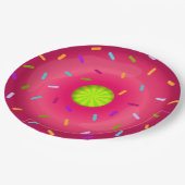 Assiettes En Carton Beignet rose (Angle)